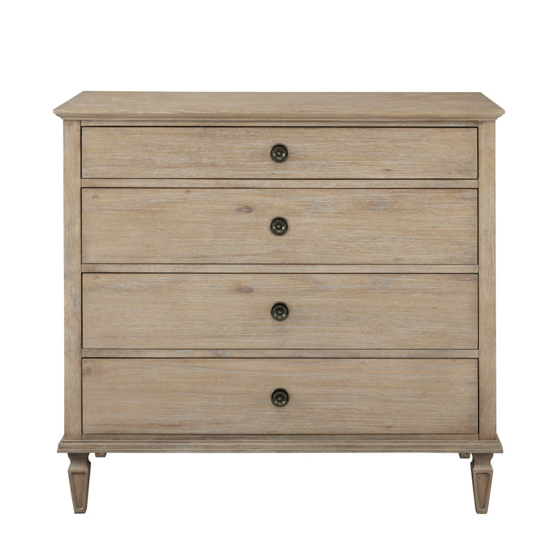 Commode 4 tiroirs Victoria, Clair naturel