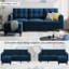Sectional Sofa with Ottoman Reversible 3-Seater Chaise Lounge-746677771