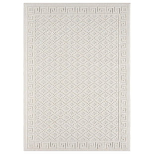 Diamond Lattice Power Loomed Indoor/Outdoor Rug
