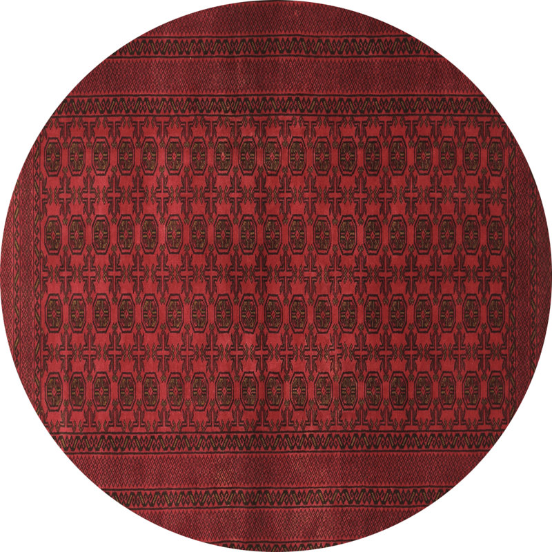 Tapis oriental en laine / polyester tissé à la machine oriental brun 5 pi