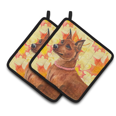 Caroline's Treasures Floral Polyester Potholder Set