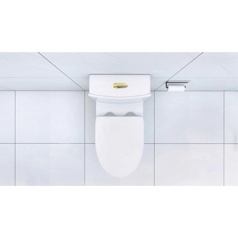 Contemporary Bathroom Toilet With Ultra-Quiet Flush And Soft-Close Seat Elongated Efficient Dual Long-Lasting Construction