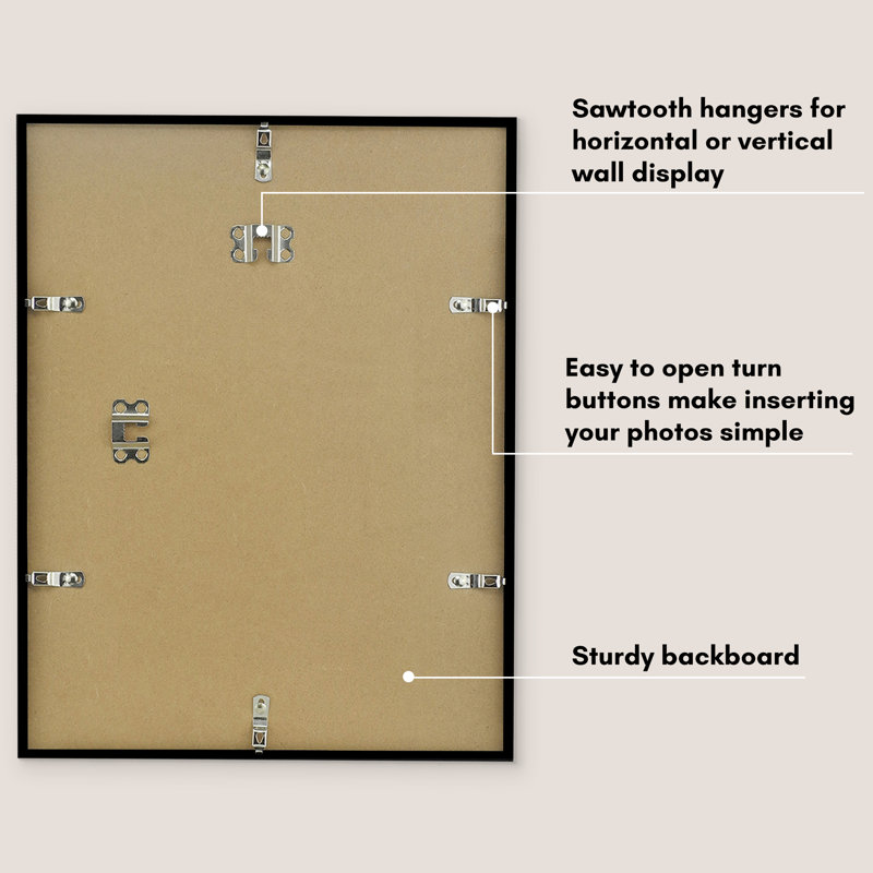 Black 12" x 16" Picture Frame with Oversized Mat