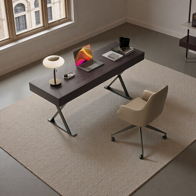 Bureau à domicile de style rétro, H 29,52 po x l 62,99 po x P 27,55 po