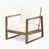 Coussin beige / structure en teck est en rupture de stock