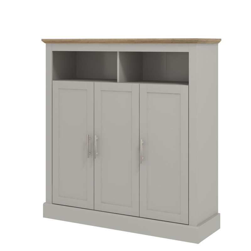 Sufy 3ft 3 Door Shoe Cabinet, Light Grey