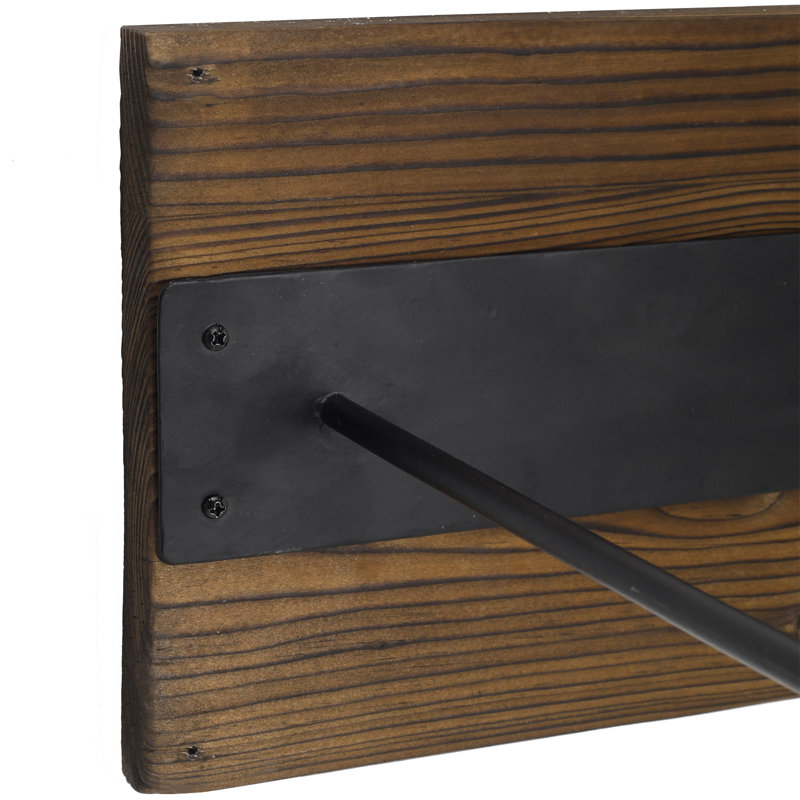 Wall Mounted Multi-Use Sports Rack, Black/Brown
