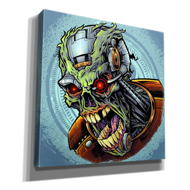 «Tilghmanton Cyborg Zombie» sur toile, H 12 po x l 12 po x P 0,75 po
