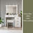 White Color Adjustable Dressing Table With 4 Drawers