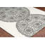 Tapis gris/beige en laine crocheté à la main rico-16333037
