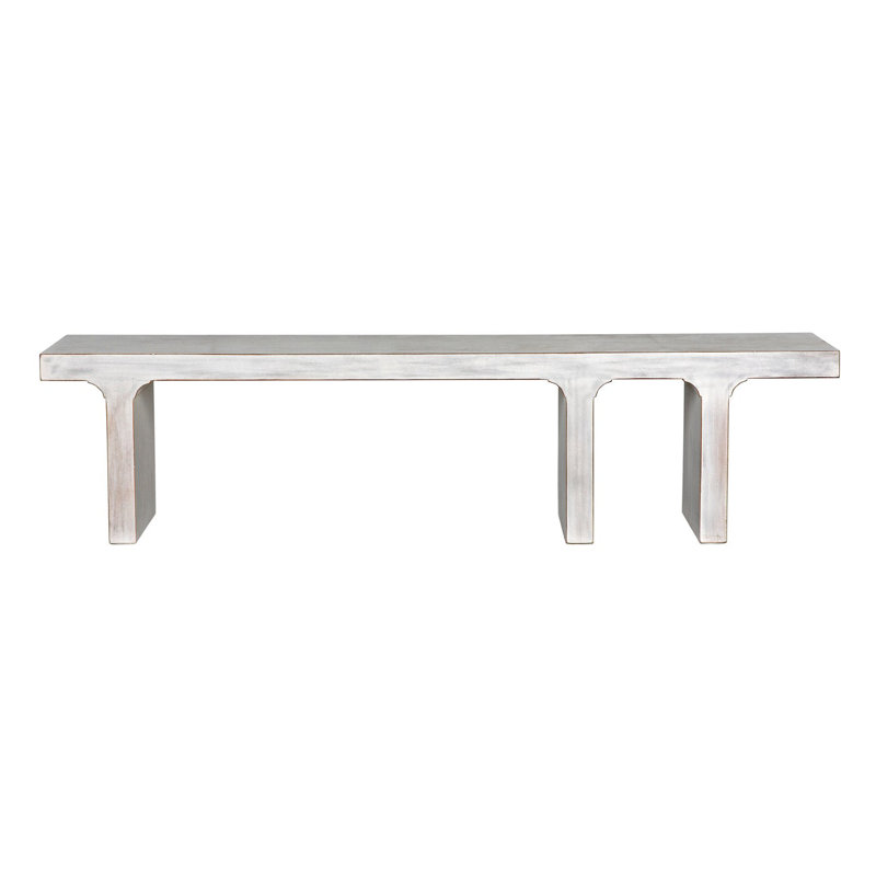 Kir Solid Wood Dining Bench, White