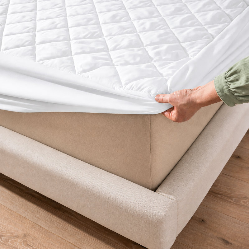 Protège-matelas imperméable et ajusté, hypoallergénique et anti-punaises de lit, matelassé, poche profonde de 45 cm, housse de matelas douce et respirante