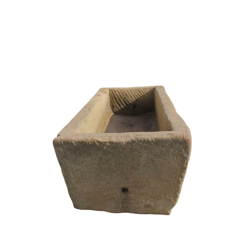 71" Inch Long Hand Chiseled Stone Trough 61