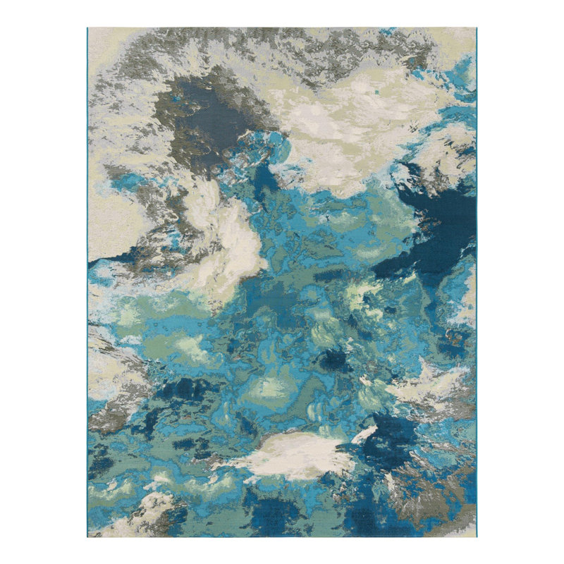 Keazia Indoor/Outdoor Area Rug, Rectangle 9' x 12'