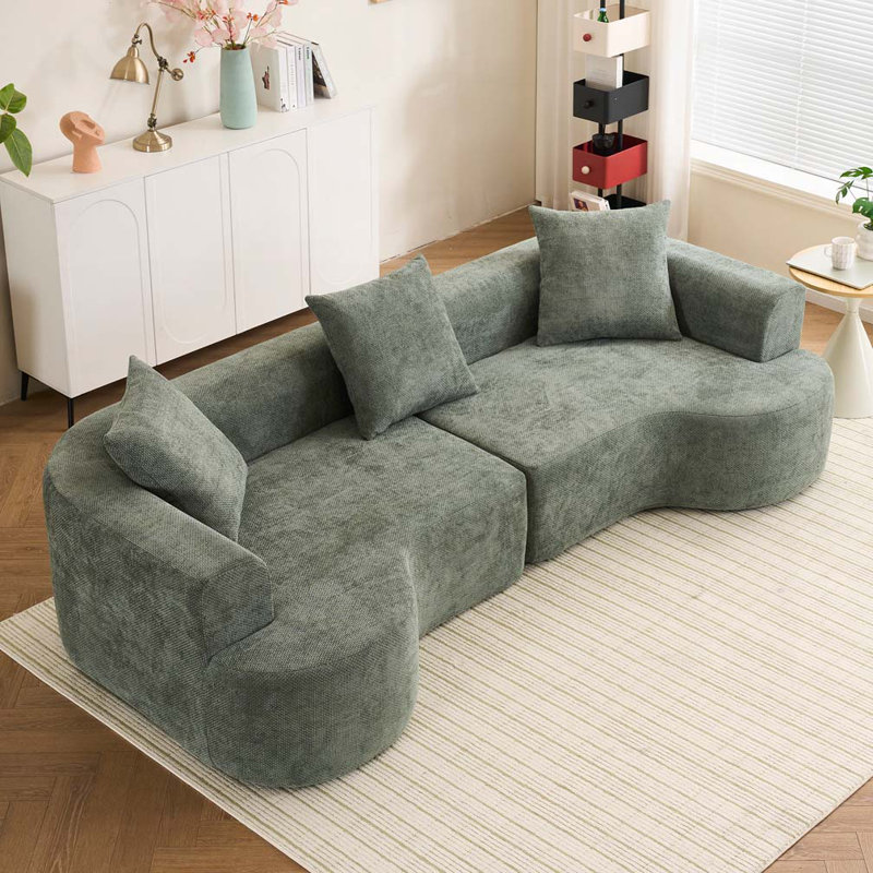 Canapé en chenille, Vert