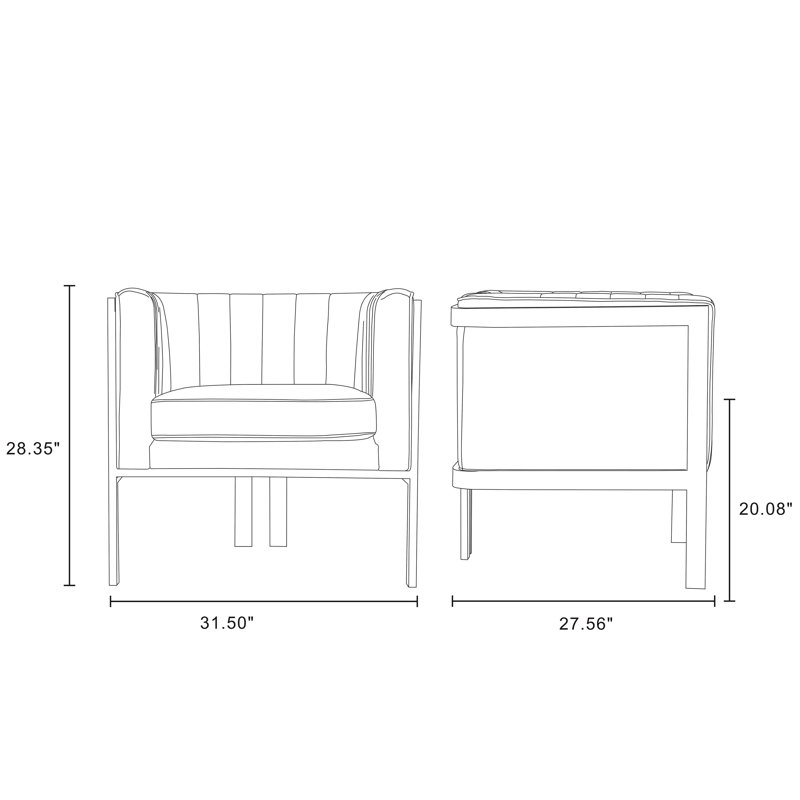 Fauteuil d'appoint rembourré en velours Paramount, Velours vert boisé
