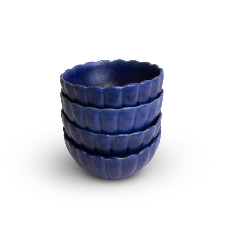 Dhalia Stoneware Cereal Bowl, Blue
