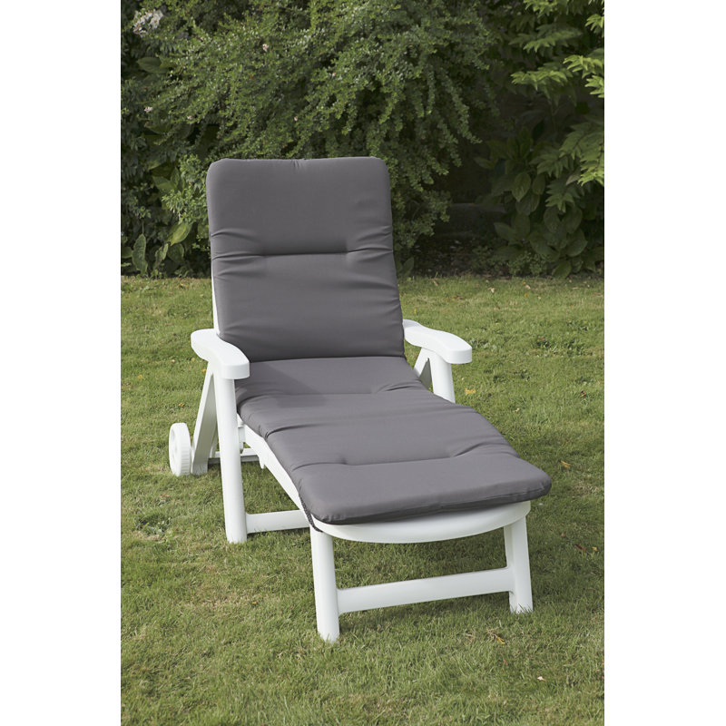 Sun Lounger Cushion, Charcoal Grey