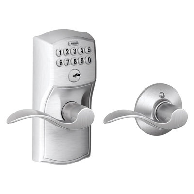 Accent Keypad Lever with Camelot Trim