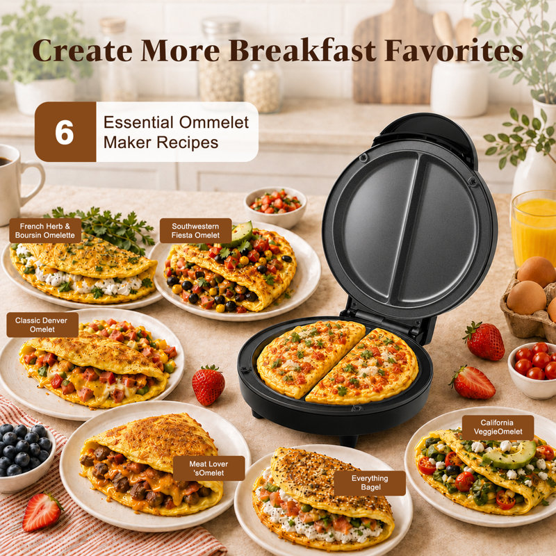 6.5-Inch Non-Stick Omelet Frittata Maker