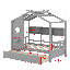 Lit maison en bois-925393233-925393234