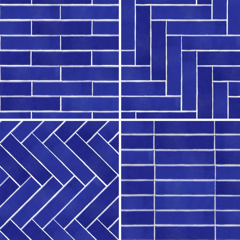 Viva Antic 3" x 12" Ceramic Subway Tile, Blue