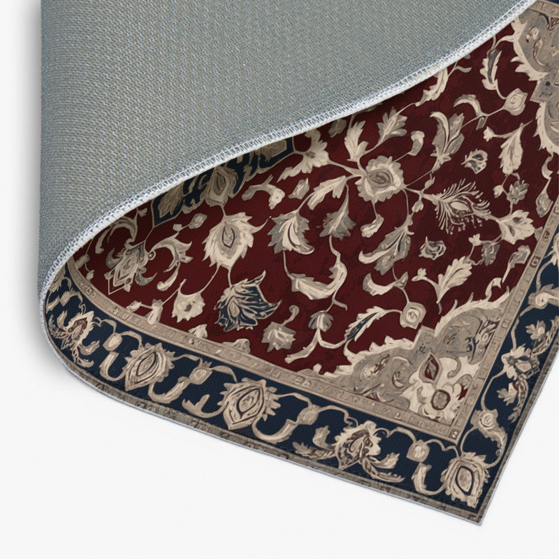 Tapis d'intérieur et d'extérieur noir Persian, Rectangle 4pi x 6 pi