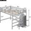 Full Size Loft Bed With Grey Built-in Storage And Mounting Facilities - Bedroom Asset Multi-purpose Stairs Space-1439397550