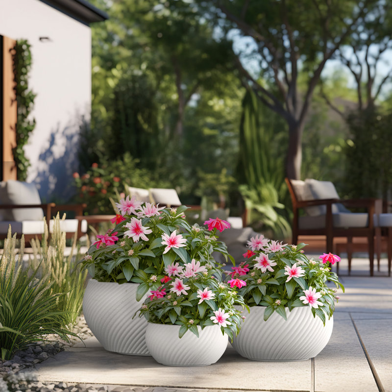 Handmade Pot Planter, Crisp White