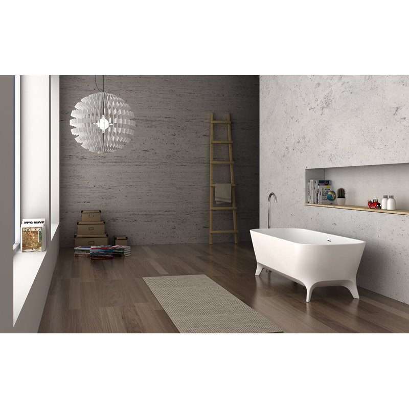 Beyo 70.75'' x 31.5'' Freestanding Soaking Solid Surface Bathtub