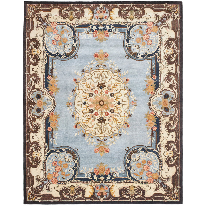 Tapis oriental en laine touffeté à la main Molter Bergama, Rectangle 6 pi x 9 pi