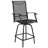 Corchado All-Weather PVC-Coated Polyester Swivel Patio Bar Height Stools with High Back and Armrests-1715368728