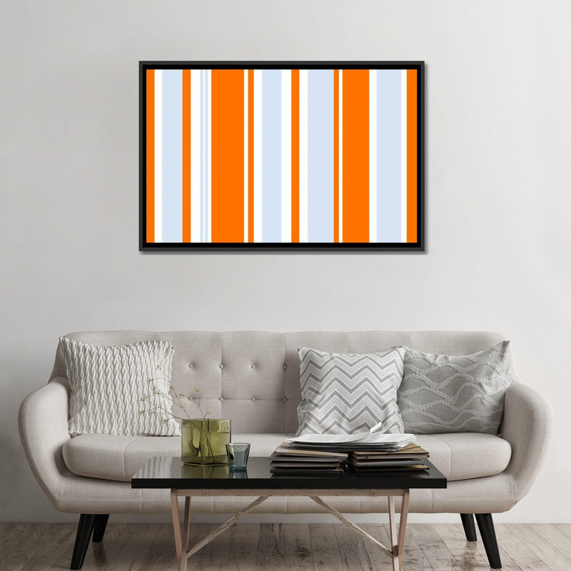 Falsterbo «Striped Grand Prix Baby», reproduction sur toile tendue, H 18 po x l 26 po x P 1,5 po, Toile avec cadre noir