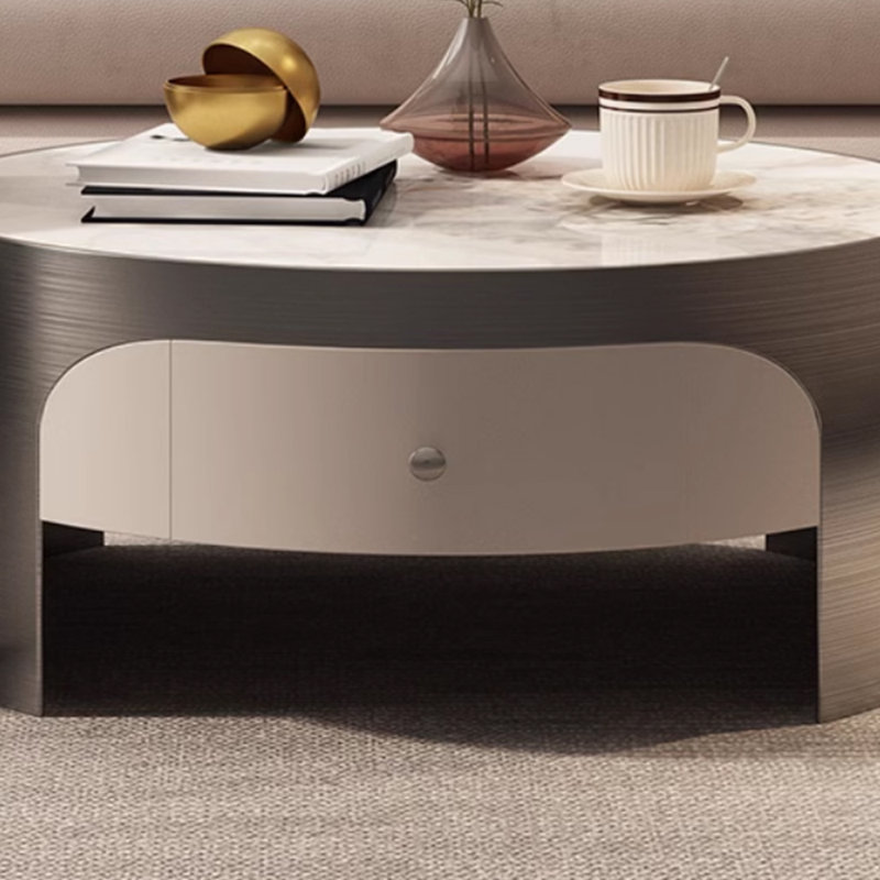 Table basse Minimalist Light Luxury Design Sense, Argent argent