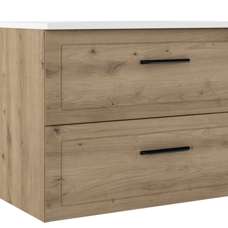 Meuble-lavabo simple Gosman, Naturel, L 32 po