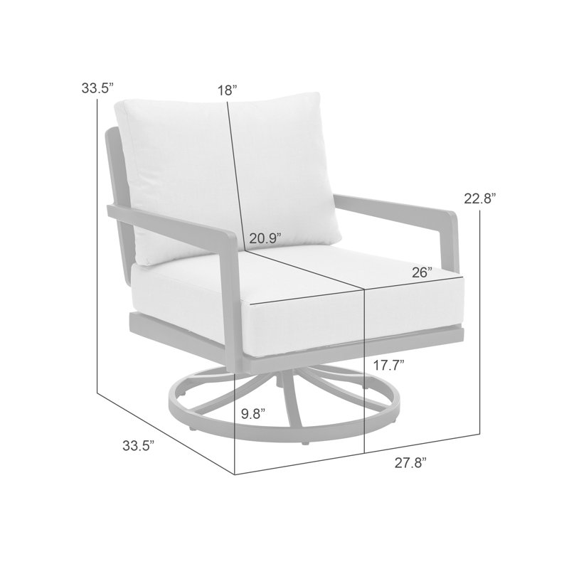 Chaise berçante pivotante à 360 degrés Avila