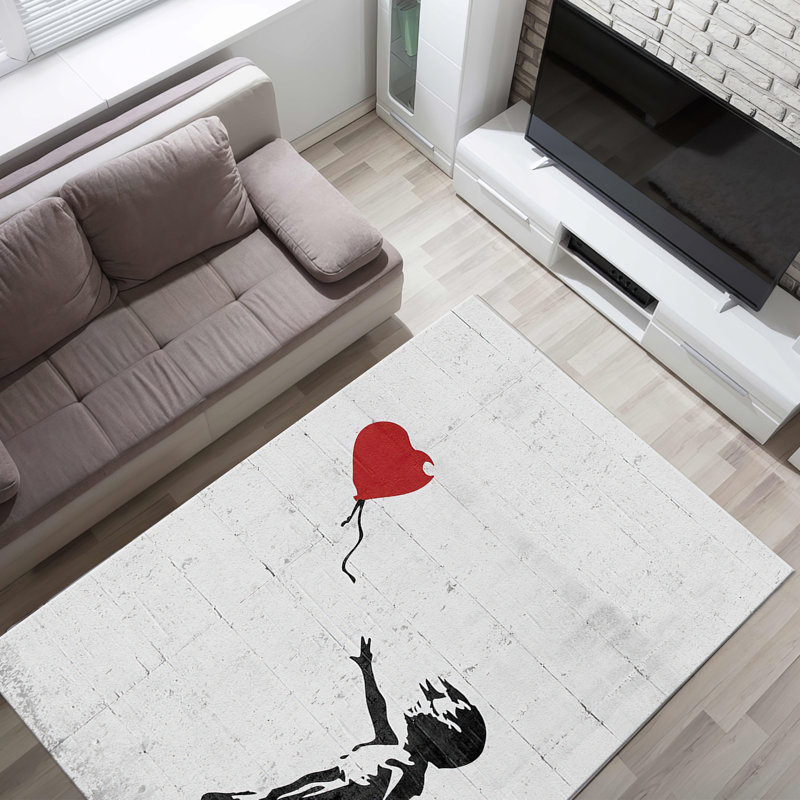 Sophisticated Non-Woven Thin Type Printed Rug Displaying an Exquisite Floral Design for Enhancing the Aesthetic Appeal of Your Interior Spaces