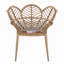 Chaise d'extérieur en forme de paon en osier de style papasan