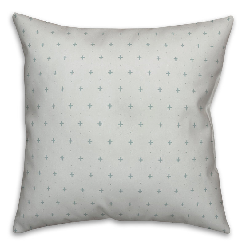 Polka Dots Reversible Throw Pillow, Blue