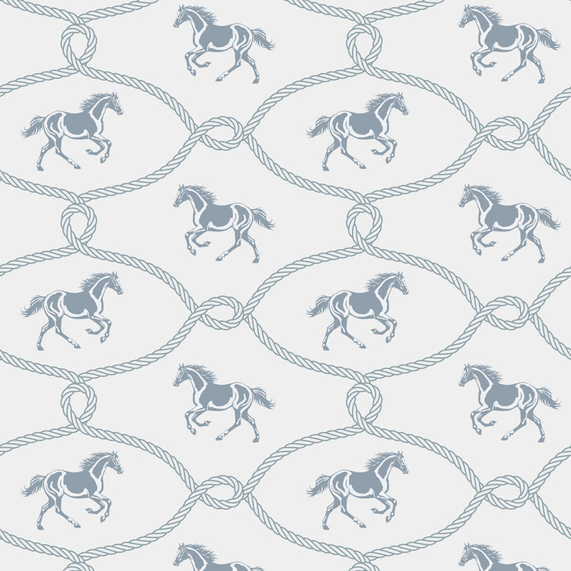 Rider's Knot - Wallpaper, Non-Pasted, Faded Denim, Paper