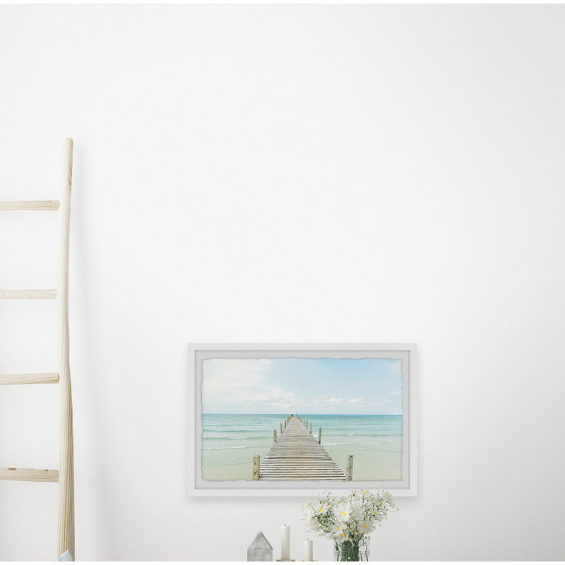 Bright Ocean's View - Single Picture Frame Print, 38cm H x 45cm W x 3.81cm D