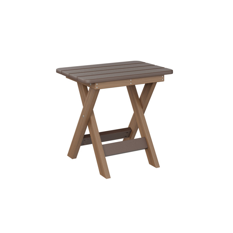 Berlin Gardens Folding End Table, Chocolate Brown, Antique Mahogany