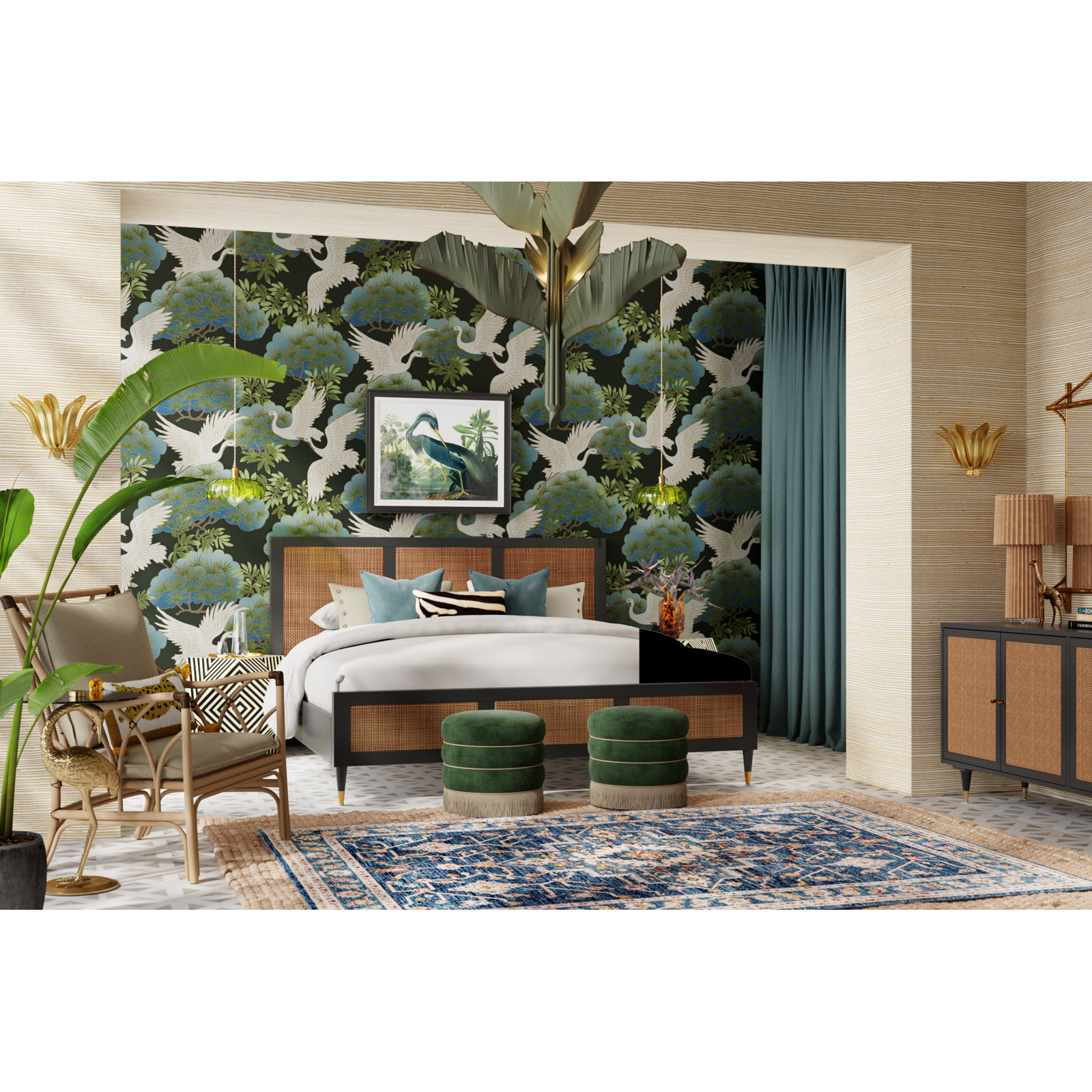 Chrystopher Cane Bed, King