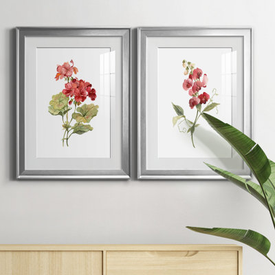 " Scarlet Geranium " 2 - Pieces