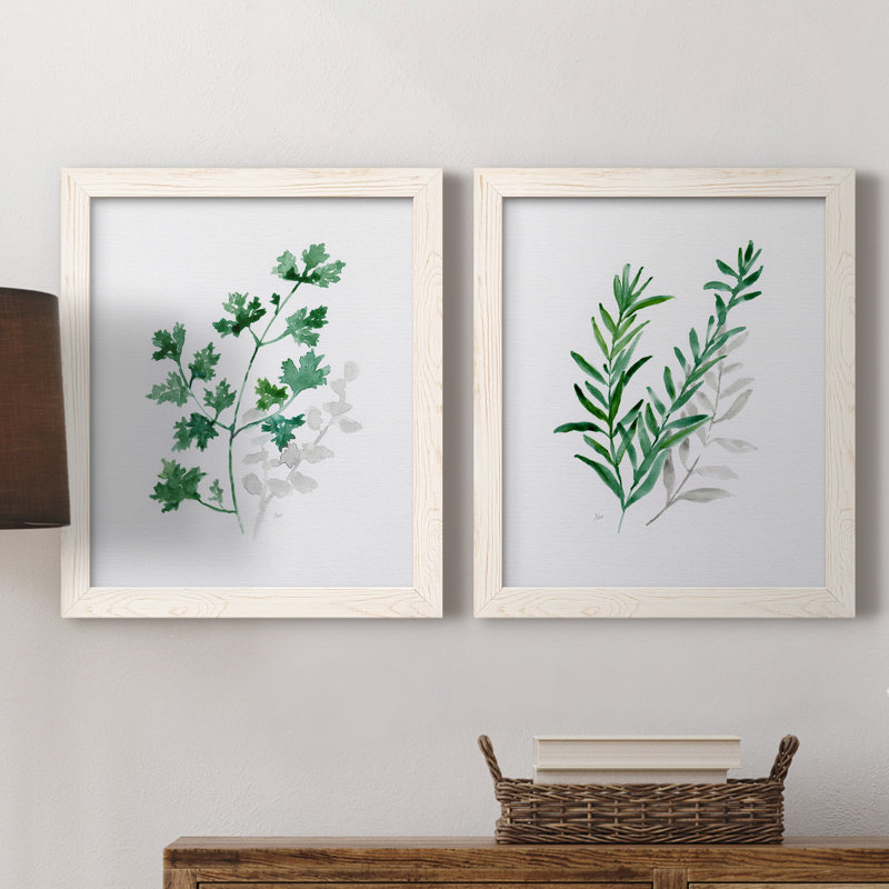 Freshly Picked I - Ensemble de 2 peintures sur toile encadrées, Blanc, H 37,5 po x l 55 po x P 1,5 po