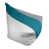 Blanc / bleu sarcelle / gris