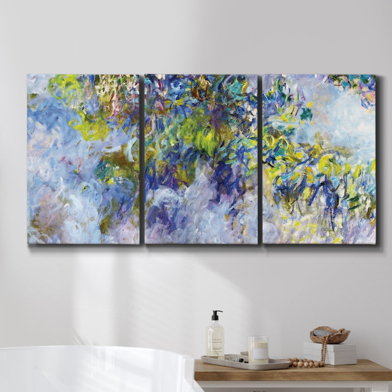 An Orchard In Spring, 1886, reproduction d'art sur toile 3 pièces, H 60 po x l 120 po x P 2 po