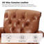 Ensemble de chaises d'appoint en cuir de vache l 36,5 "Treasie (ensemble de 2)-980063051