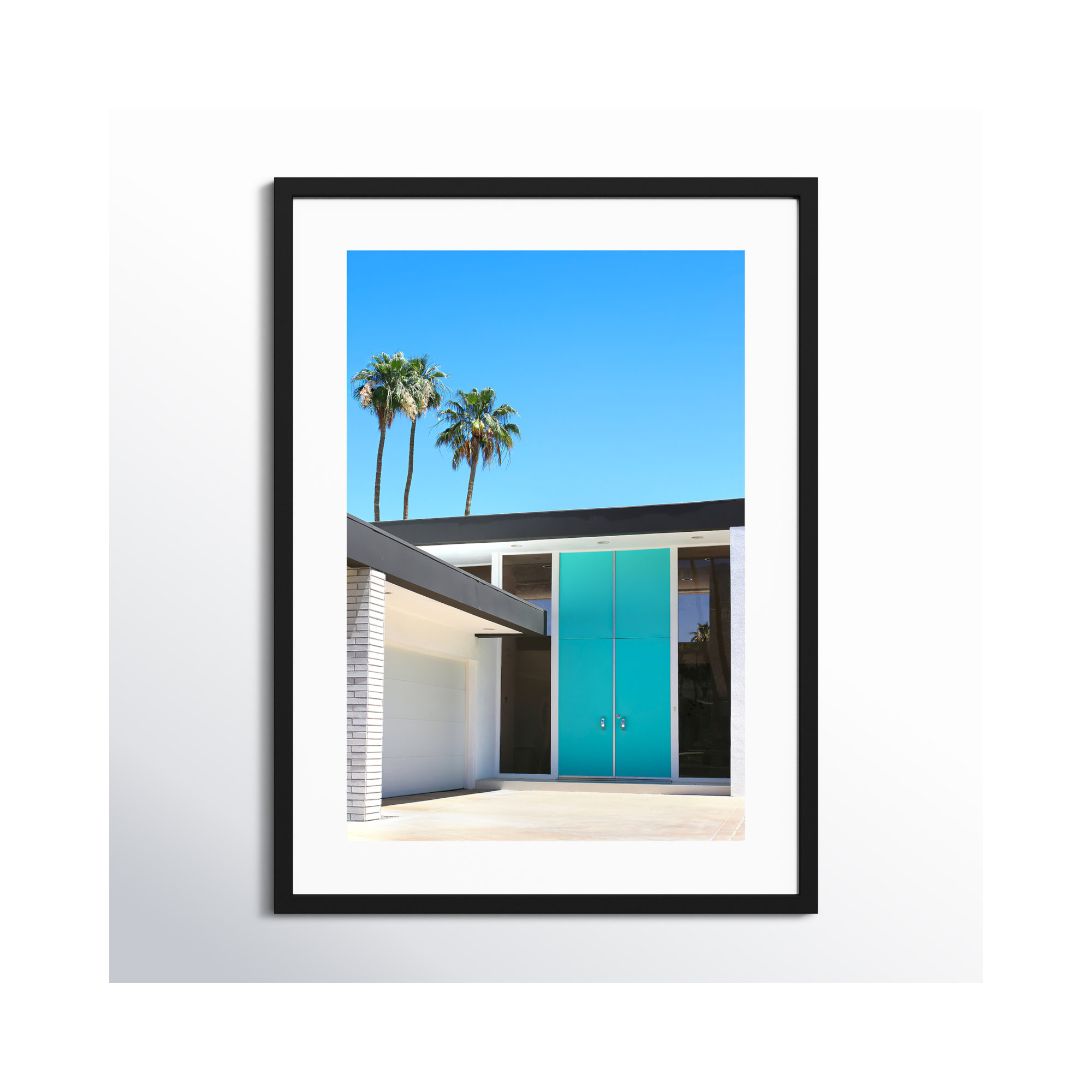 Palm Springs King by Rachel Dowd, 34.38" H x 25.38" W x 0.875" D, Noir Black Framed