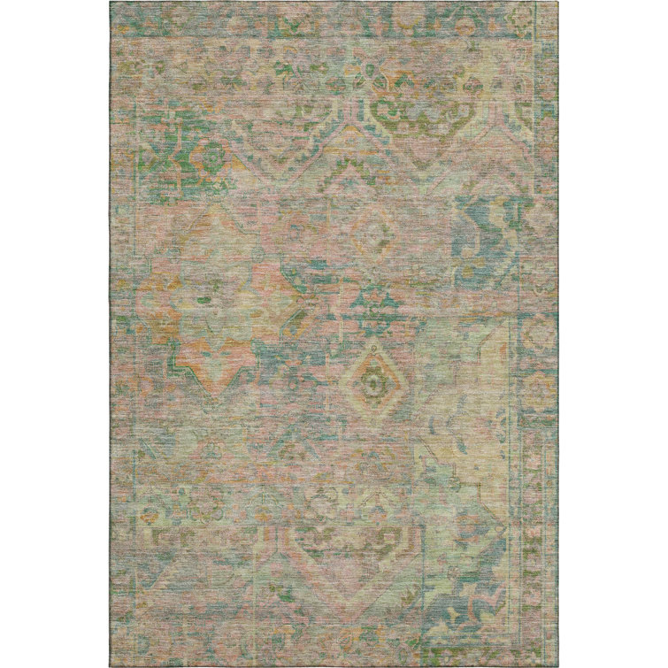 Premium Machine Washable Slesnick AMF1664 Global Rug